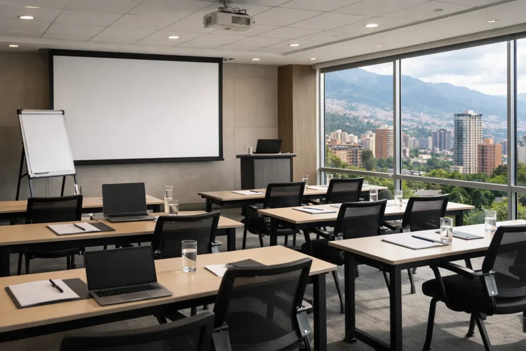 Salón para capacitaciones en Medellín