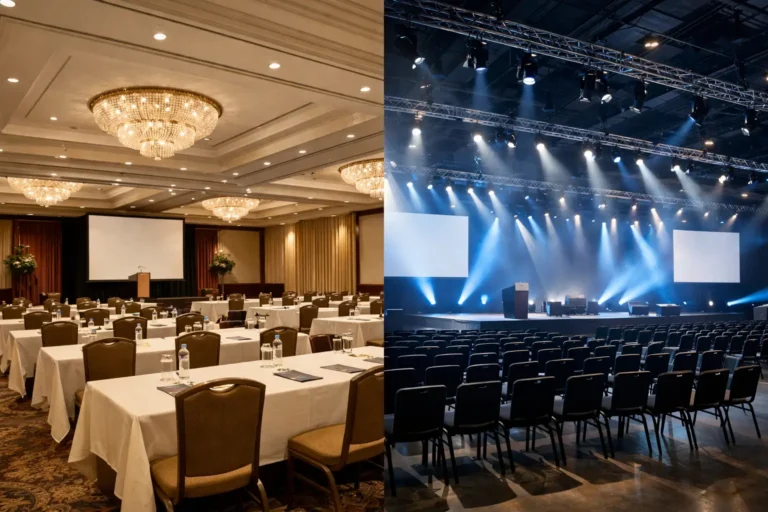 Salón de hotel vs centro de eventos: qué elegir