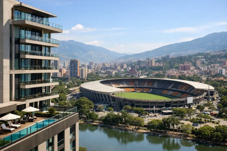 ¿Qué hotel queda cerca del estadio en Medellín?