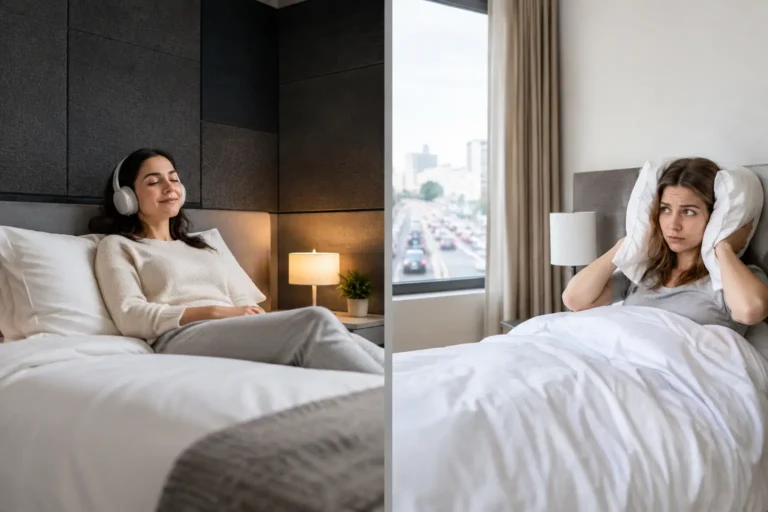 Habitación insonorizada versus habitación estándar